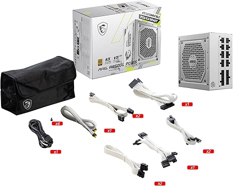 MSI Power Supply MAG 850GL PCIE 5 White MSI Power Supply MAG 850GL PCIE 5 White